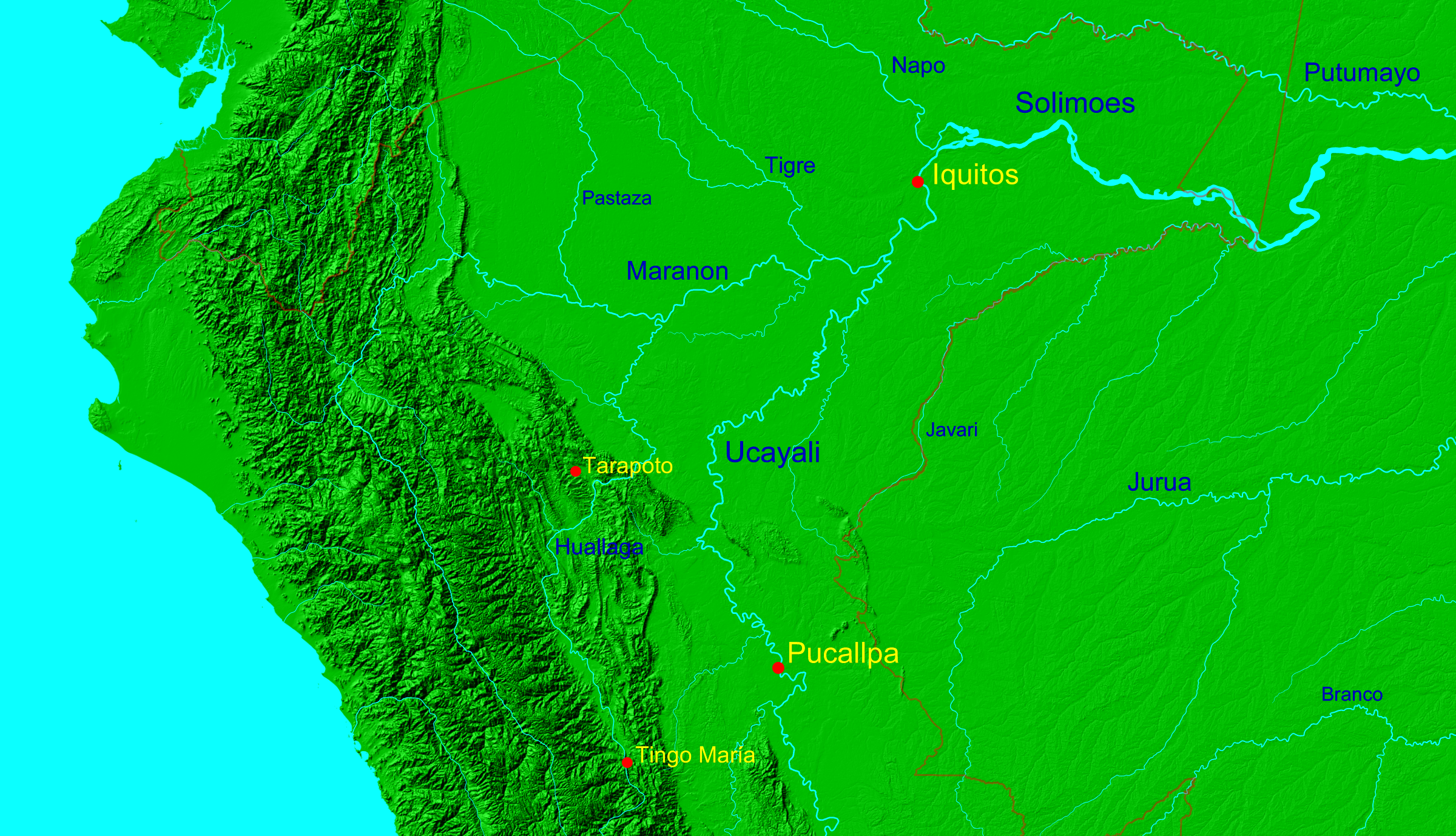 Karte Pucallpa