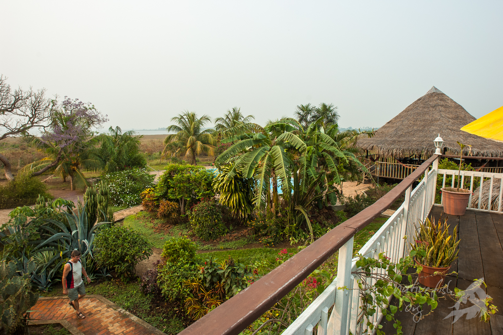 Blick von der Lodge auf den See in Los Lagos
